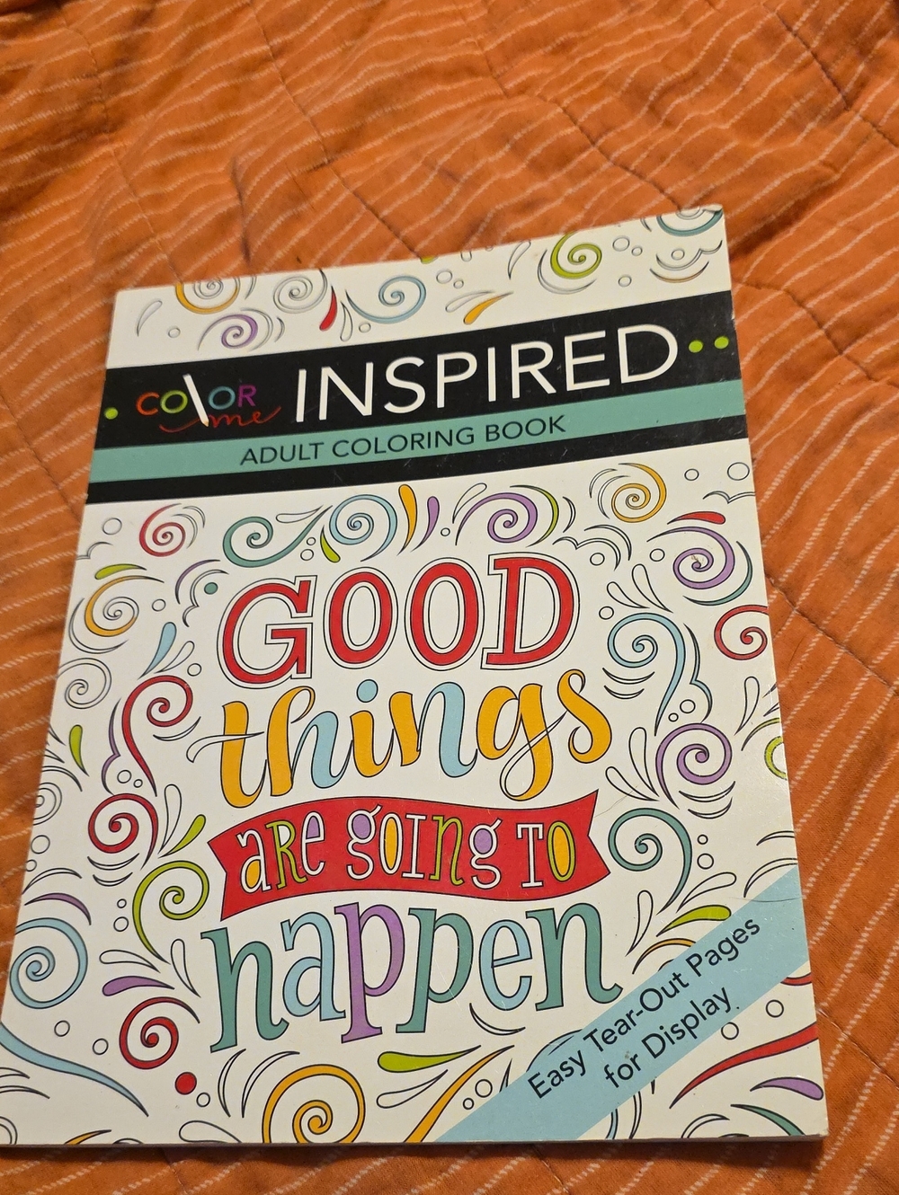 'Good Things Are Going to Happen' Adult Coloring Book - Multicolor